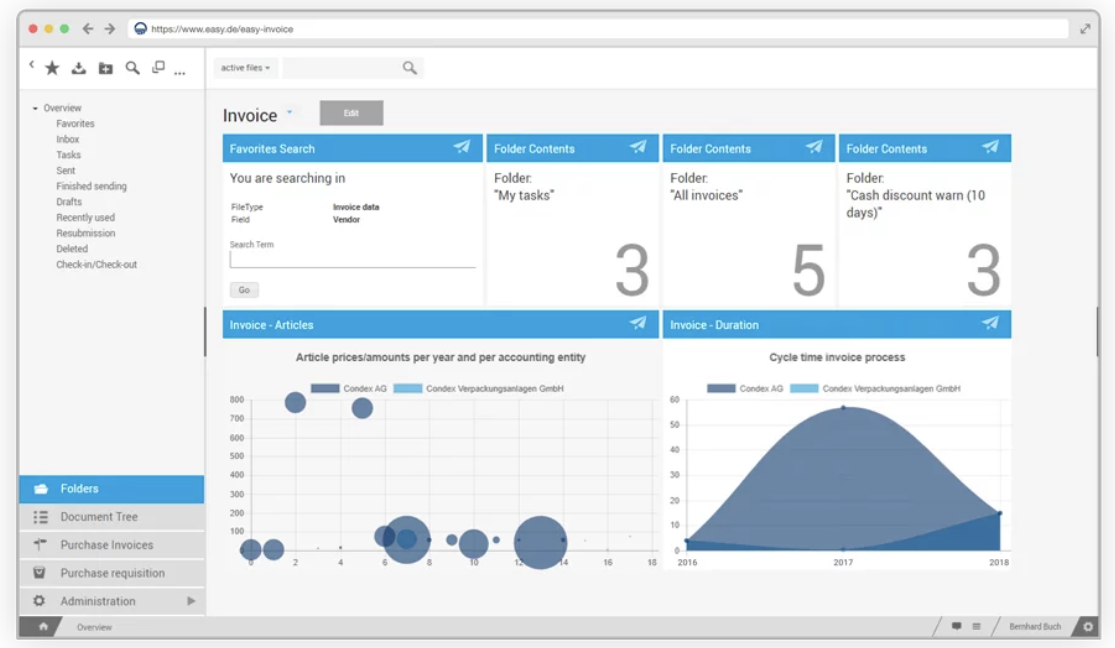 screenshot of easy invoice